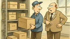 Witz: Nachlieferungen einsortieren, Lasser…