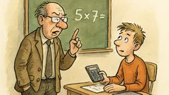 Witz: Lehrer fragt: Fünf mal sieben?
