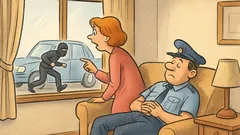 Witz: Polizistenfrau ruft: „Józek, Autodieb!“