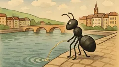 Witz: „Jedes bisschen hilft“, sagt die Ameise…