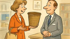 Witz: Eine Frau fragt im Kaufhaus...