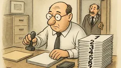 Witz: Ein Anlagen-Nummerierer kommt ins Büro...