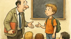 Witz: Am ersten Schultag: „Wie heißt du?“