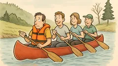 Witz: Beim Kanufahren auf der Aare…