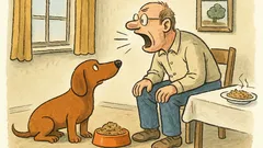 Witz: Ich bell’ für Waldis Fressen