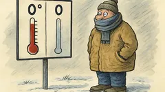 Witz: Heute 0 Grad, morgen doppelt kalt?