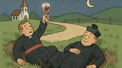 Witz: Pfarrer und Messner im Strassengraben