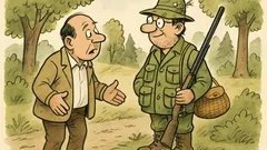 Witz: Fąfara fragt seinen Nachbarn: Angler-Outfit?