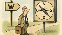 Witz: Welche Richtung führt zum guten Job?