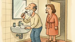 Witz: Ein Mann sagt morgens zu seiner Frau