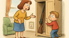 Witz: Warum versteckst du Papas Schrotflinte?