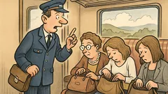 Witz: Der Schaffner geht durch den Zug