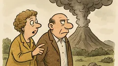 Witz: Ehepaar vorm Vulkan: „Er raucht wieder!“