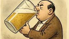 Witz: Ein Bier-aus-Glas-Trinker bestellt ...