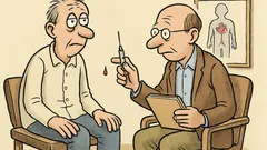 Witz: Ein Patient glaubt, er sei tot