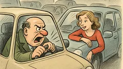 Witz: Stau – er hupt wie besessen