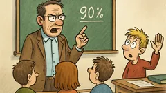 Witz: Der Mathelehrer sagt: 90 % fallen durch