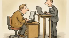 Witz: Ein Stehpult-Besitzer betritt das Büro…