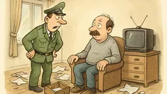 Witz: „Einbrecher räumen aus, Sie sind da?“