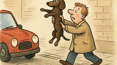 Witz: Dackel bei Gefahr: Hochnehmer.