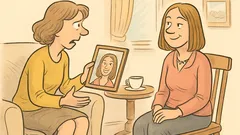 Witz: Zwei Freundinnen streiten über ein Foto