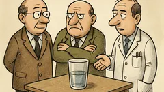 Witz: Optimist, Pessimist und Ingenieur am Glas