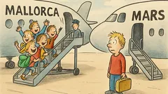 Witz: Alle Kinder fliegen nach Mallorca...