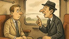 Witz: Erich trifft einen Kunstspucker im Zug