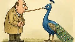 Witz: Gipfel der Geduld – Pfau im Strohhalm