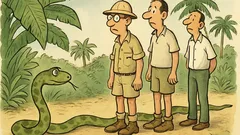 Witz: In den Tropen einer Schlange begegnet …