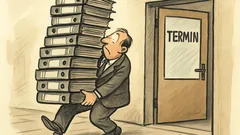 Witz: Warum alle Akten zum Termin schleppen?