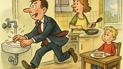 Witz: Ein Manager rennt heim – und dann?