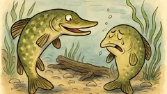 Witz: Ein Hecht fragt die junge Hechtin