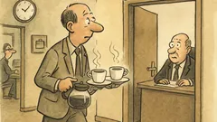 Witz: Chefkaffeeholer betritt das Büro…