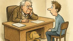 Witz: Bei der Informatikprüfung droht Azor Verdummung