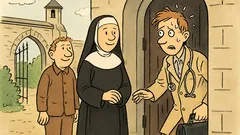 Witz: Ein junger Arzt liefert einen Irren ein