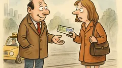 Witz: Der Mann zur Frau: Busticket?