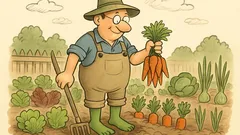 Witz: Steht der Gärtner im Gemüse...