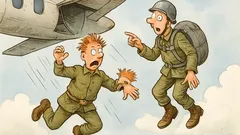 Witz: Zwei Ostfriesen springen aus dem Flugzeug